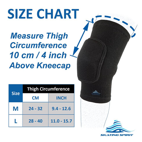 SkatingSpirit Soft Knee Pads Elbow Pads (1 Pair) for Dancing Figure Skating Gymnastics Youth Adult