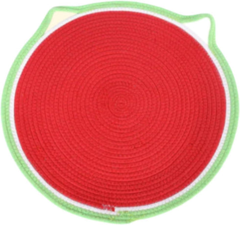 Generic 19.69inch Floor Cat Scratching Mat Active Play Round Cotton Rope Wear Resistant Kitten Scratcher Lounge Mat