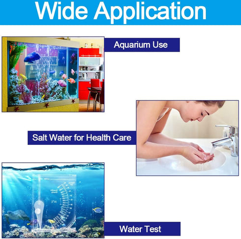Abnaok Salinity Tester, Accurate Automatic Hydrometer for Sea Specific Gravity Test in Fish Tank