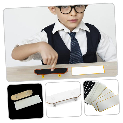 10Pcs 10pcs Toddmomy Fingerboard Foam Grip Tape, Finger Skateboard Stickers Fingerboard Grip Tape White Finger