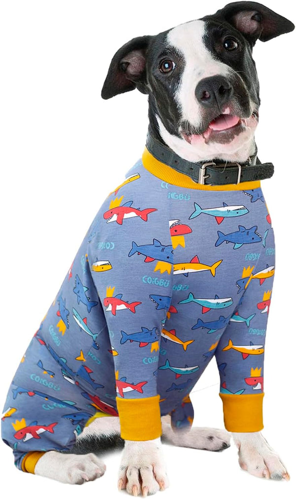 Dog Recovery Suit After Surgery, Medium Large Dog Neuter Shirt Cone Alternatives to Prevent Licking (Grey Shark, XL).