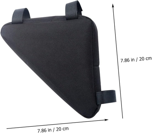 Kisangel Bicycle Triangle Bag, Small Bike Frame Bag for Multi-function Vessel Tools, Black