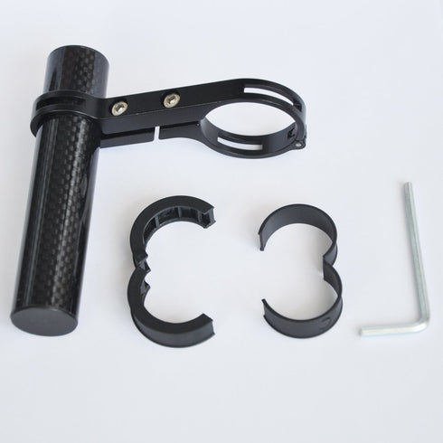 UPANBIKE Bike Handlebar Extender | Carbon Fiber Bracket with Aluminum Alloy Clamp for Speedometer (Black, 10cm)