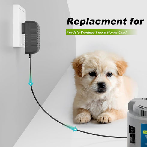 19V Power Supply Adapter for Pet Containment Fence Transmitter, Compatible with PetSafe Models