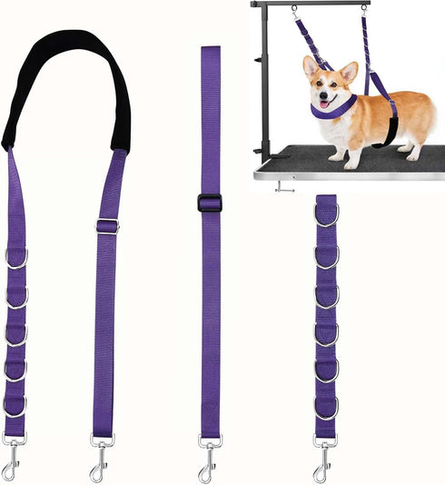 ASOCEA Dog Grooming Belly Straps; Nylon Restraint Loops for Small Medium Dogs, Pet Bathing Restraint Band