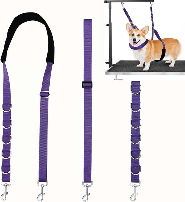 ASOCEA Dog Grooming Belly Straps; Nylon Restraint Loops for Small Medium Dogs, Pet Bathing Restraint Band