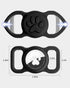 Dynmeow Airtag Dog Collar Holder, Stretchy Silicone Holder for Dog and Cat Collars, Anti-Lost Compatible with 3/4 and 1