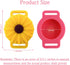 FuninCrea Sunflower Pet Apple AirTag Case, Durable Silicone Holder for Dogs and Cats, Summer Anti-Lost Cover
