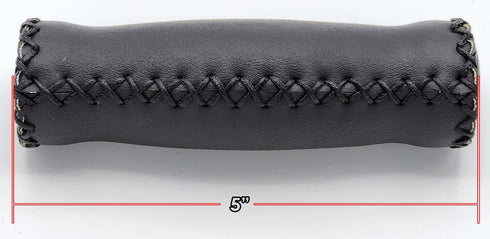 Velo Vinyl Leather Grips - Black, for 7/8" Handle Bars of Beach Cruiser Bikes