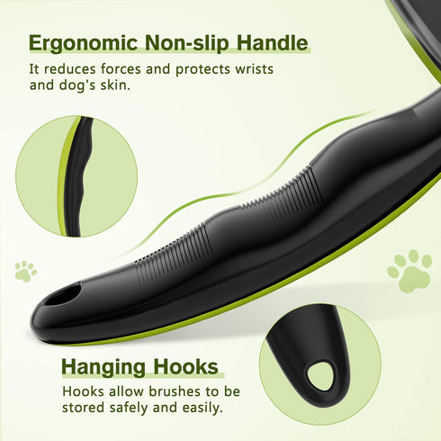 Pecute Self-Cleaning Slicker Brush for Dogs, Cats, Lightweight Brush for Shedding and Grooming, Removes Loose Fur