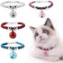Adjustable Nylon Cat Collar with Bell, Safety Collar for Cats (Pink)