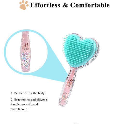 Small Dog Brush, Soft Dog Grooming Comb for Shih Tzus, Yorkies, Maltipoos, Maltese, Love Shape Puppy Massaging Pet Hair