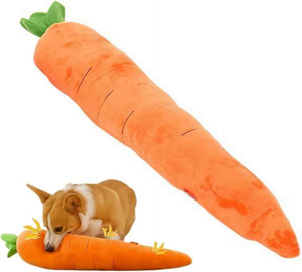 GINTBN Giant Carrot Dog Toy,Dog Squeaky Toys to Keep Them Busy,Soft Cute Carrot