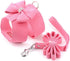 Zunea Pet Dog Vest Harness for Small Dog - Bow Tie No Pull Soft Suede Leather Puppy Harness Leash Set, Pink S