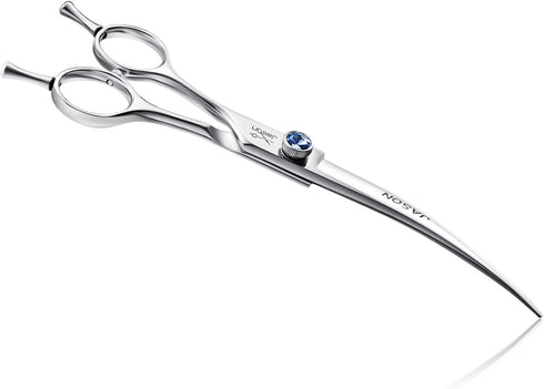 JASON 7" Curved Dog Grooming Scissors, Cats Grooming Shears Pets Trimming Kit