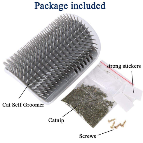 3.0 Softer Cat Self Groomer with Catnip - Wall Corner Groomer, Perfect Scratch Massager Tool for Long & Short Fur
