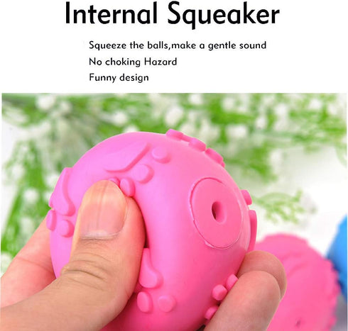 Dog Squeaky Balls - Squeaky Toy Balls for Small Medium Large Dogs, 3 Pcs
