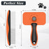 KYHSC 2PCS Self Cleaning Slicker Brush & Dog Comb - Skin Friendly Deshedding Grooming Tool for Dogs, Cats and Small
