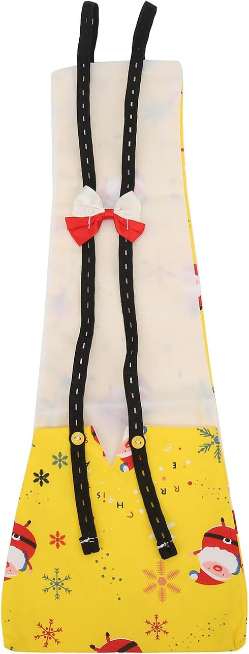 Pssopp Pet Chicken Diapers, Washable Poultry Cloth for Goose Duck Hen Chicken, Yellow Christmas S