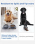 Collapsible Portable 2-in-1 Dog Bowl, Travel Dog Bowl Integrated, Silicone Foldable Expandable Food Water Bowl with Carabiner - Anti-Spill and Anti-Skid - for Camping/Traveling LPFLASAT (Grey)