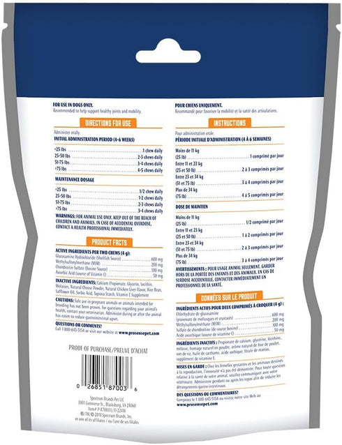 ProSense Hip and Joint Solutions, 60 Count, for Dogs, Advanced Strength Glucosamine Chews