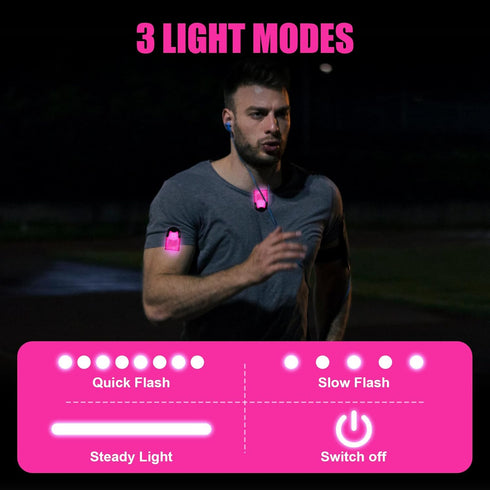 Flintronic Reflective Running Gear Set with Magnetic LED Clip Lights, Rechargeable Safety Lights for Night Running