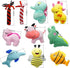 Cute Animal Designs Soft Dog Squeaky Toys (Pack of 20) for Small Medium Dogs