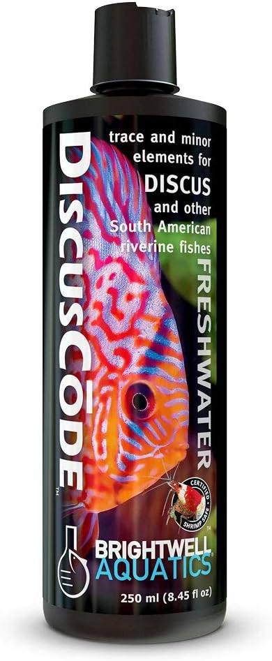 Brightwell Aquatics DiscusCode, Trace & Minor Elements for Discus & Other South American Riverine Fishes, 250-ml