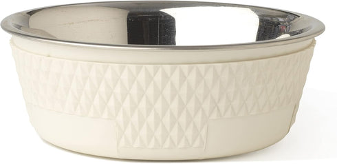 PetRageous 16010 Kona Stainless Steel Non-Slip Dog Bowl, 3.75-Cup, 6.75-Inch Diameter for Medium and Large Dogs