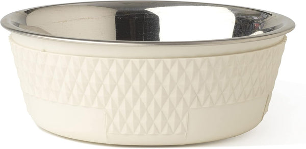 PetRageous 16010 Kona Stainless Steel Non-Slip Dog Bowl, 3.75-Cup, 6.75-Inch Diameter for Medium and Large Dogs