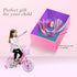 Kids Streamers and Bike Bell for Girls - 1 Pack Flower Bicycle Bell with 2 Pack Handlebar Streamers for Children's Bike
