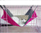 2 Sides Cat Hammock - Waterproof Fleece Warm Swing Bed for Cat, Ferret, Rabbit, Small Animal Cage Hammock (Small, Red)