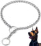 Adjustable Dog Collar Slip Metal Chewproof P Collar, Heavy Chain Training Choke Collar for Small Medium Large Dogs