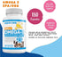 Omega 3 Fish Oil for Dogs, 180 Count Tablet Treats for Shedding, Skin Allergy, Itch Relief, Joint Health, Salmon Oil,