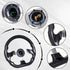 RASTP D Shape Golf Cart Steering Wheel Universal 12.6 inch for EZGO RXV & TXT, Club Car DS