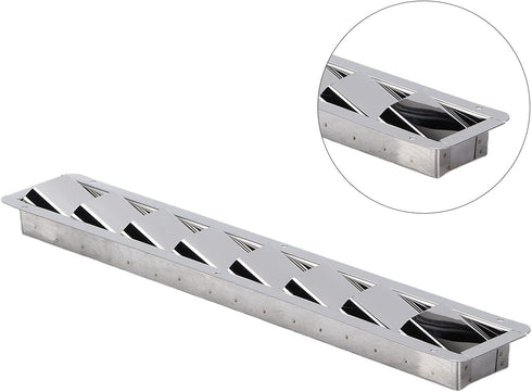 8 Acouto Boat Louver Vent,Marine Vent Grille Oblong Stainless Steel Slots Grid Cover Boat Shutters Blind Louvre