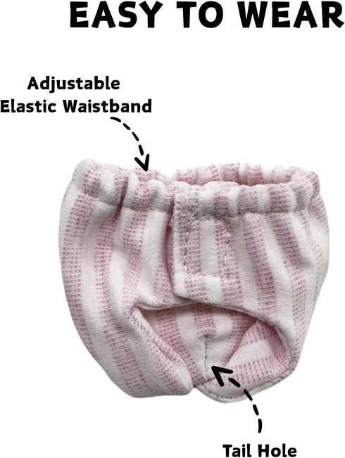 (3.9" 6.3"), Count, 1) Washable Squirrel Diapers - Extra Small Reusable Pet Cloth Diapers Highly Absorbent Leak-Proof