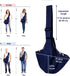 Lukovee Pet Sling, Adjustable Hand Free Dog Carrier, Breathable Cotton Tote Bag for Small Pets