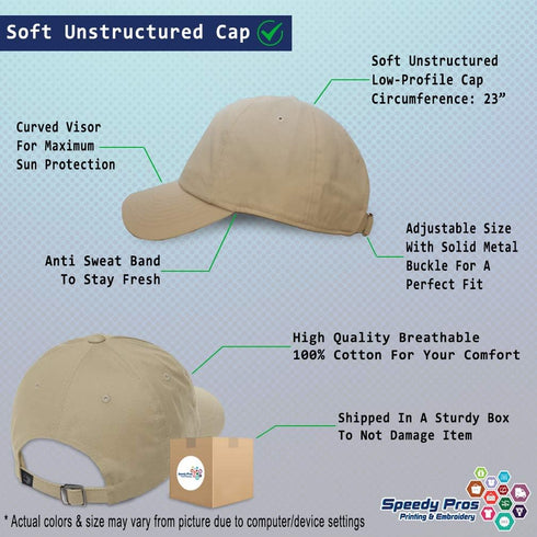 Soft Baseball Cap with Fly Fishing B Embroidery - Cotton Dad Hats for Men & Women