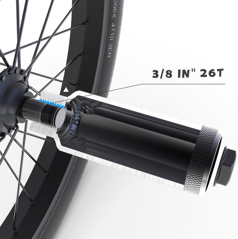Volo Polar-X Bike Pegs, 3/8 Inch BMX Accessories, 1 Pair Solid Axles for Street Stunt Cycling