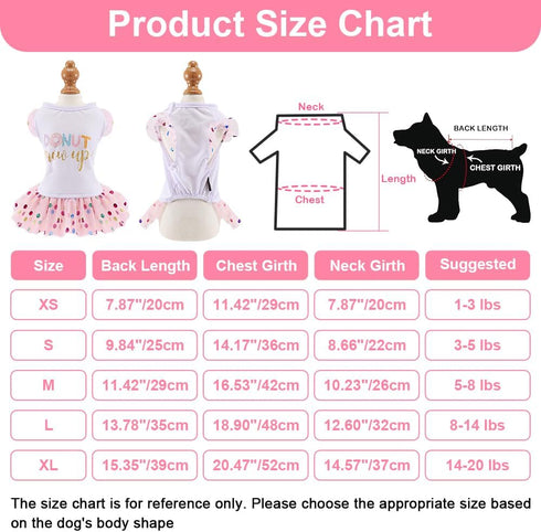 Yikeyo Dog Clothes, Girl Dog Dress for Small Dogs, Puppy Dresses, Sequin Tulle Dress for Birthday Party, Pink, S
