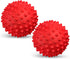Apasiri Dog Balls Squeaky Toys for Large Dogs, Tough Spiky Floatable Rubber Pet Toys, Pack of 2