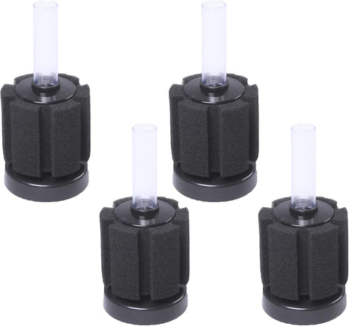 AQUANEAT 4pcs Sponge Filter for Aquarium – Breeding Fry, Betta, Shrimp, Nano Fish Tank (Small up to 10 Gal)