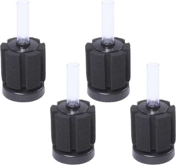 AQUANEAT 4pcs Sponge Filter for Aquarium – Breeding Fry, Betta, Shrimp, Nano Fish Tank (Small up to 10 Gal)