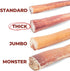 Bully Bunches Premium 6 Inch Thick Odor-Free Bully Sticks for Small & Medium Dogs, Long Lasting Chews for Oral Care, 10