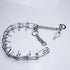 Chrome Plated Prong Dog Collar - No Pull Pinch Training Collar with Spikes (4.0 * 28in)