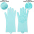 Pet Grooming Magic Gloves - Dog Cat Bathing Shampoo Brush - Silicone Hair Removal Gloves for Bathing and Messaging,