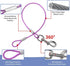 Chew Proof Dog Leash Extension - Add to Any Leash, Collar & Harness for Large and Medium Dogs Walking, Running, Training