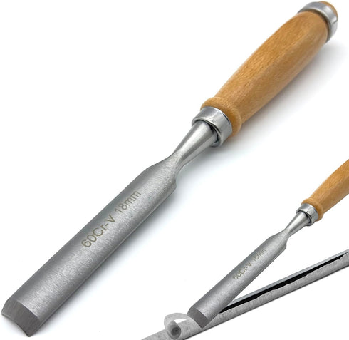 Golf Grip Tape Stripper Remover Tool with Chrome Vanadium Steel and Wooden Handle
