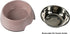M&BGWPP Melamine Plastic Dog Food Bowl, Non Skid Base, 2-in-1 Removable Stainless Steel Pet Feeder (14oz)
